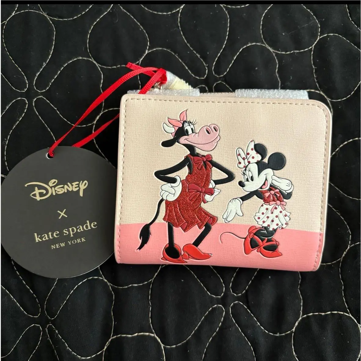 Kate Spade Bifold Wallet Disney Minnie Clarabel Pink