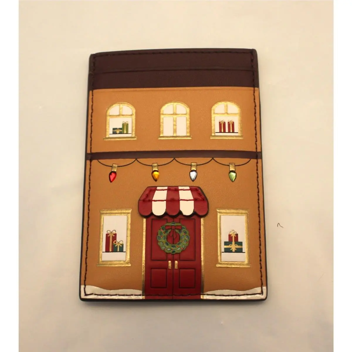 Kate Spade New York Oh What Fun Gingerbread House Store Slim Card Case Holder