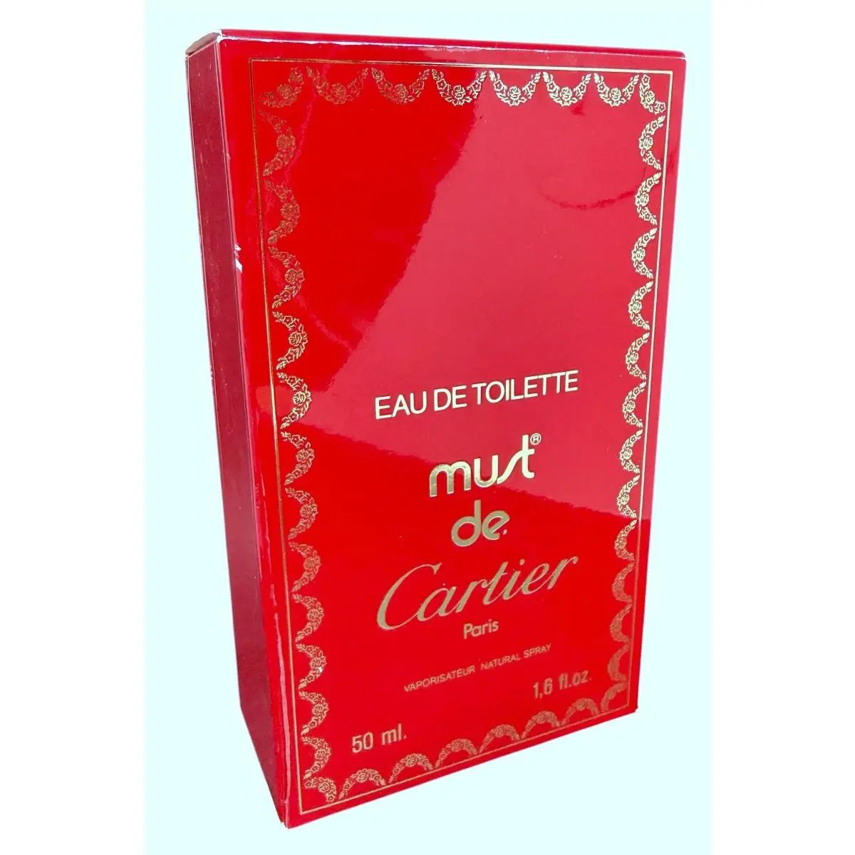 Vintage Cartier Must de Cartier Edt Perfume 1.6 oz 50 ml Nos