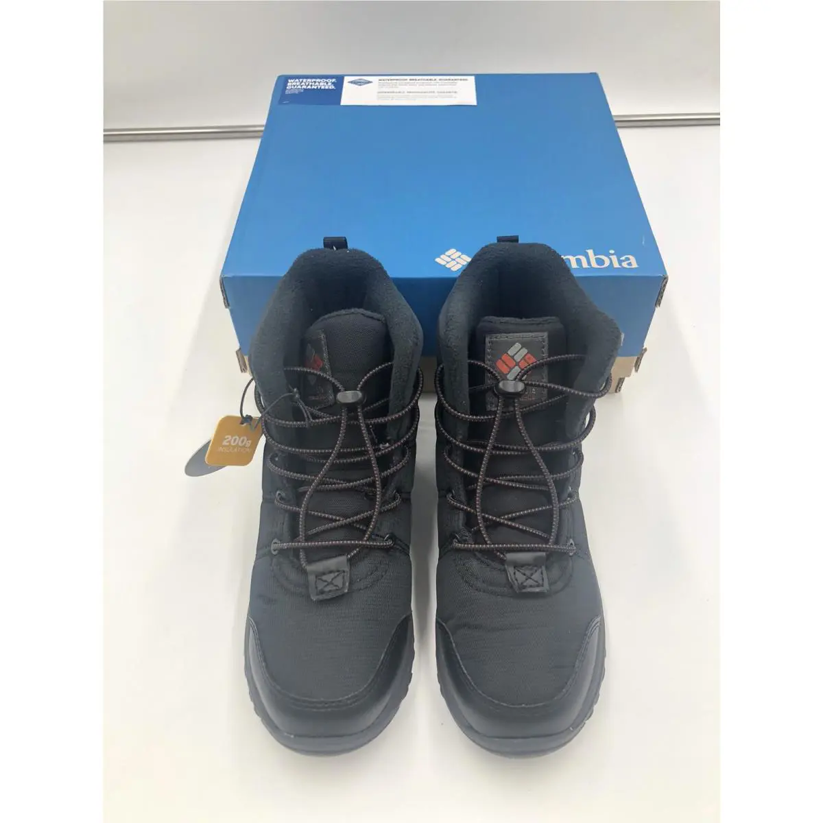 Columbia shoes - Columbia Youth Unisex Fairbanks Omni-heat - BY2712-010 - Black/Warp Red 0