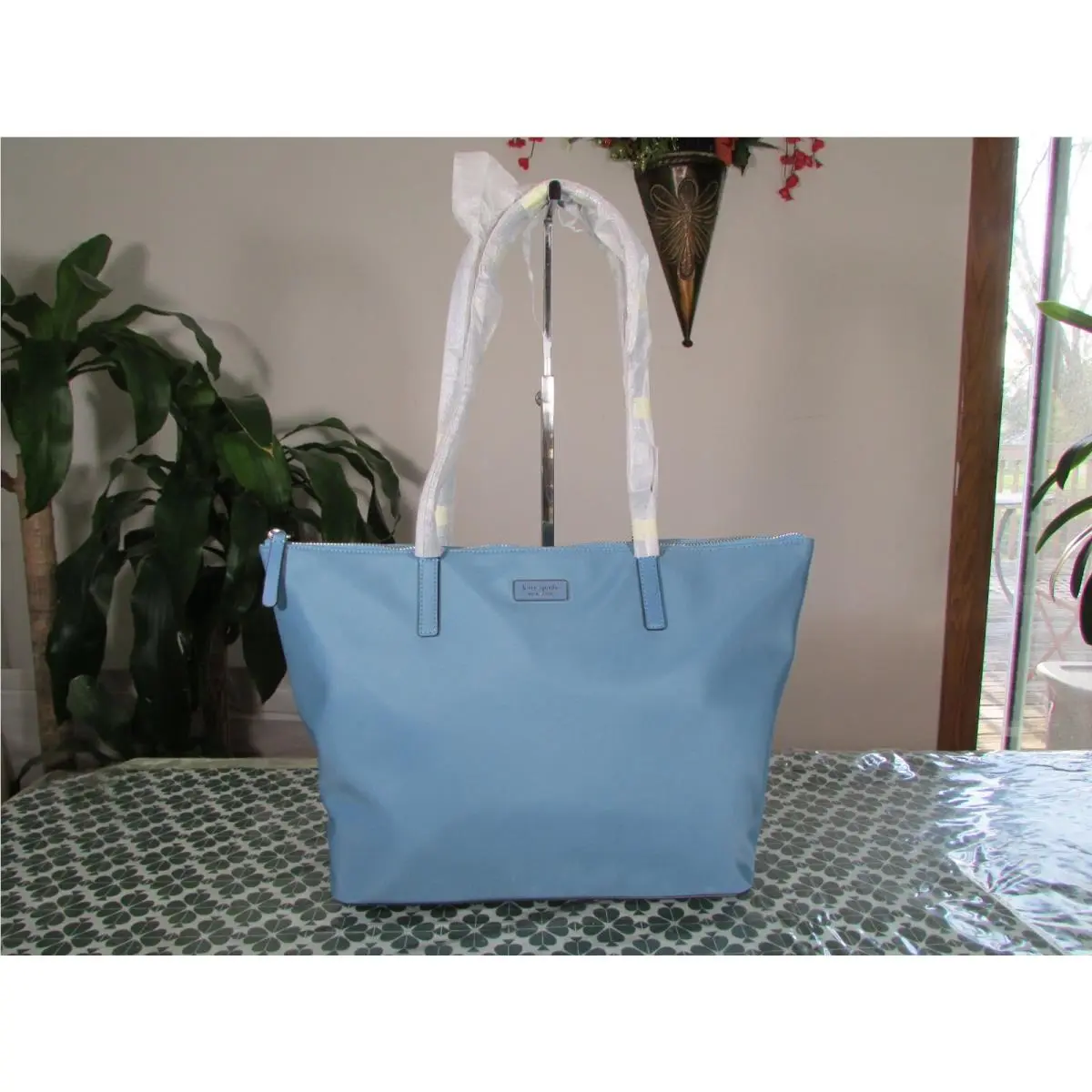 Kate Spade Nylon Leather Hayden Top Zip Tote WKRU6537 Niagara