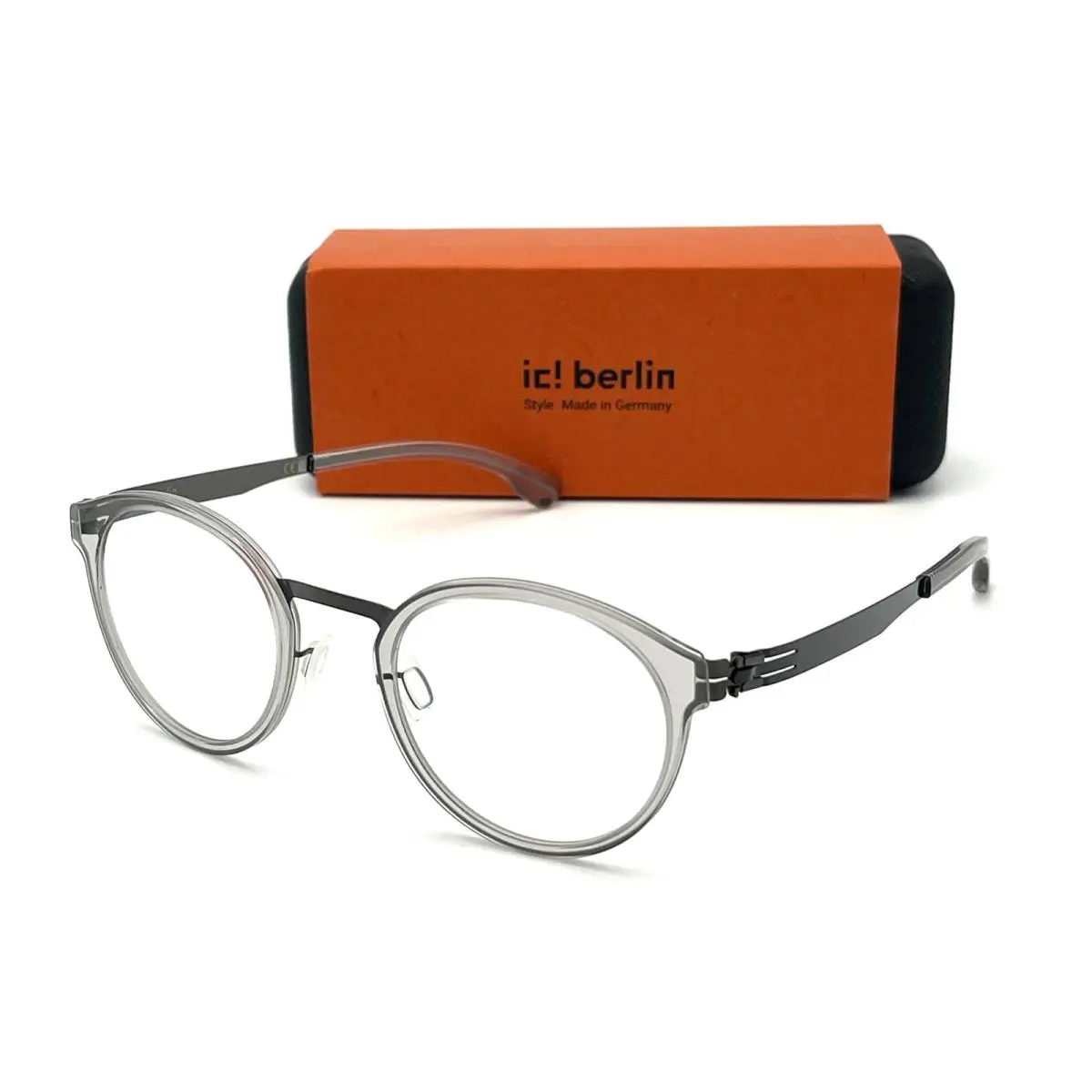 IC Berlin Eric Gunmetal Sky Gray / Clear 48mm Eyeglasses by ic! berlin