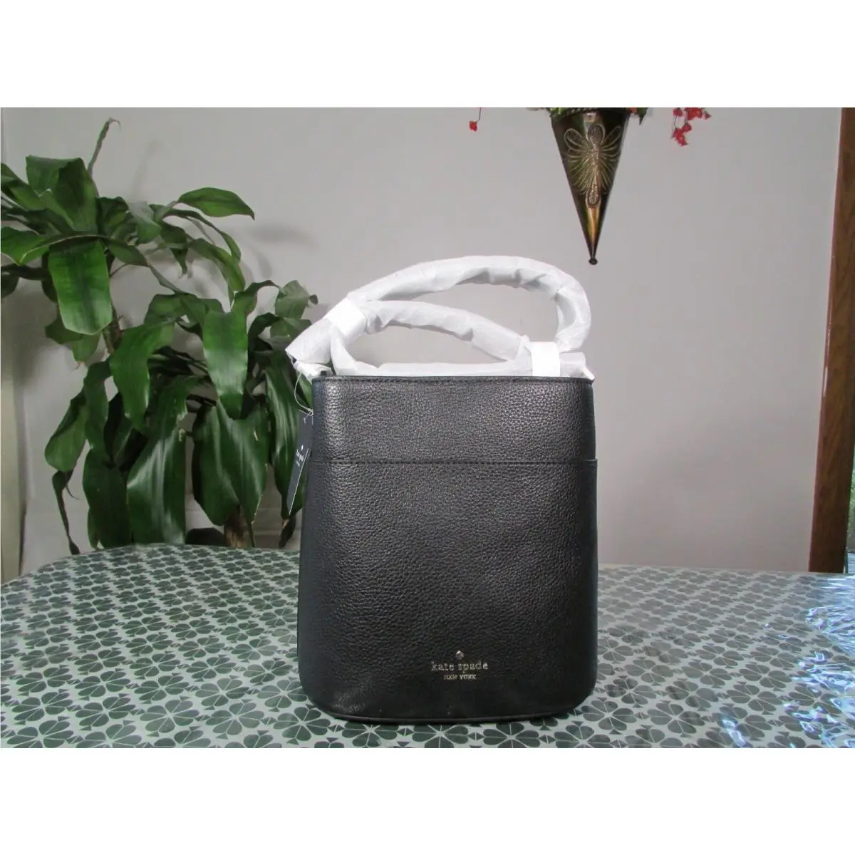 Kate Spade Pebble Leather Leila Small Bucket Bag KE489 Black
