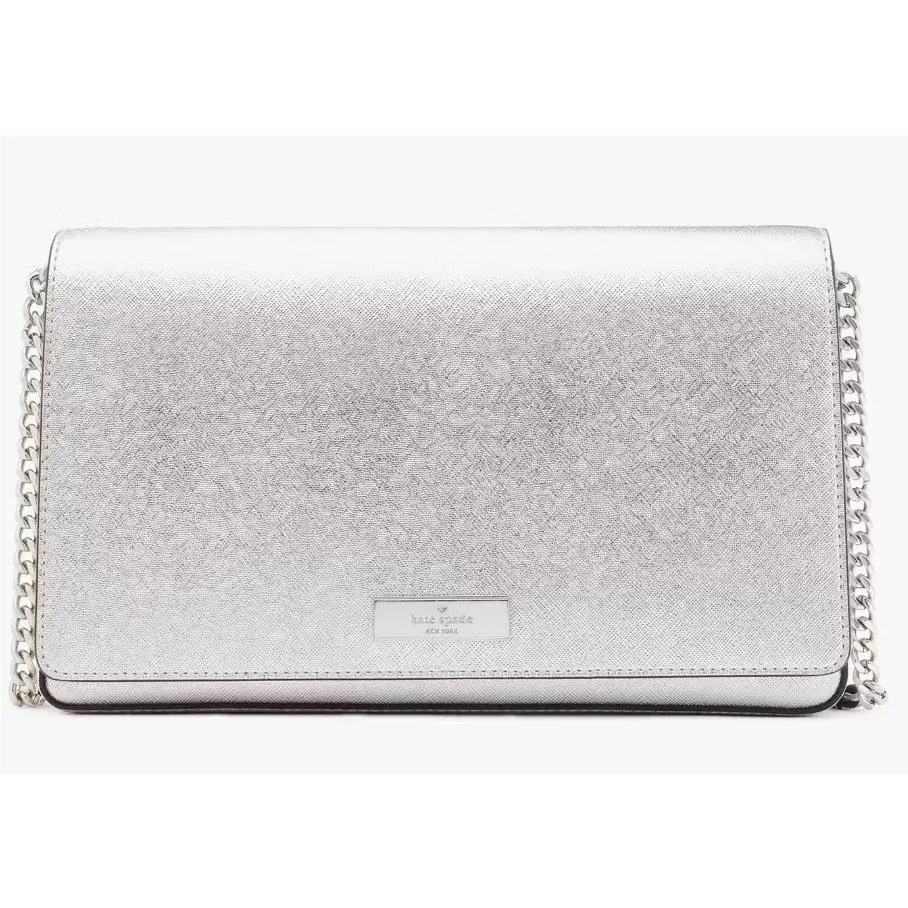 Kate Spade Kenzie Silver Small Convertible Chain Crossbody Bag KI964 Purse