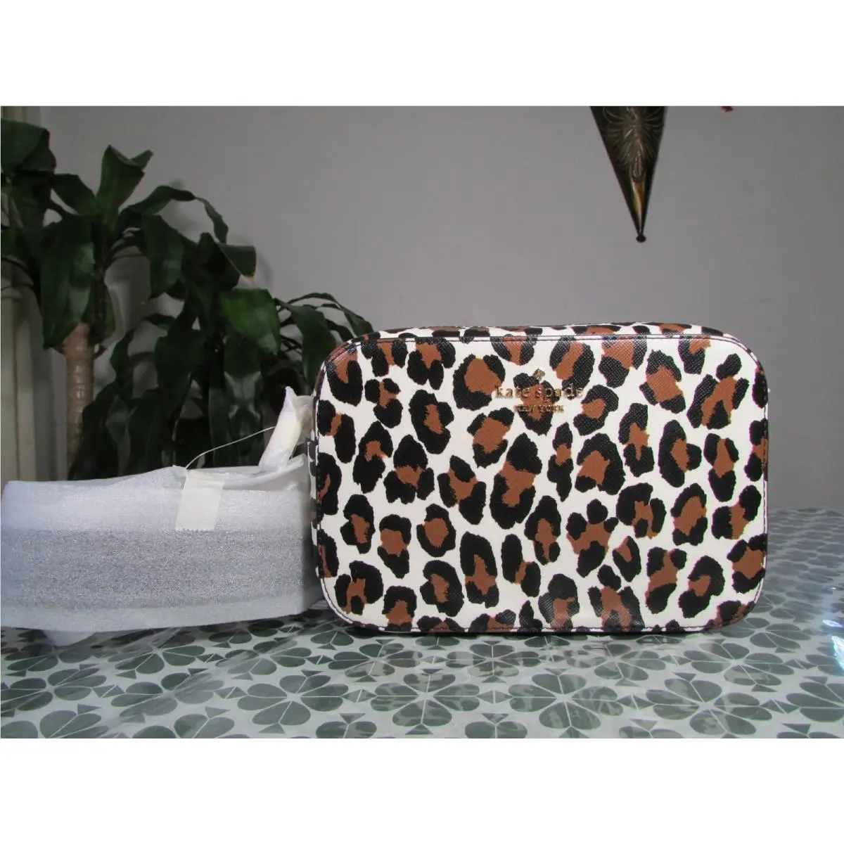 Kate Spade Madison Spotted Leopard Mini Camera Bag KI377 Cream Multi