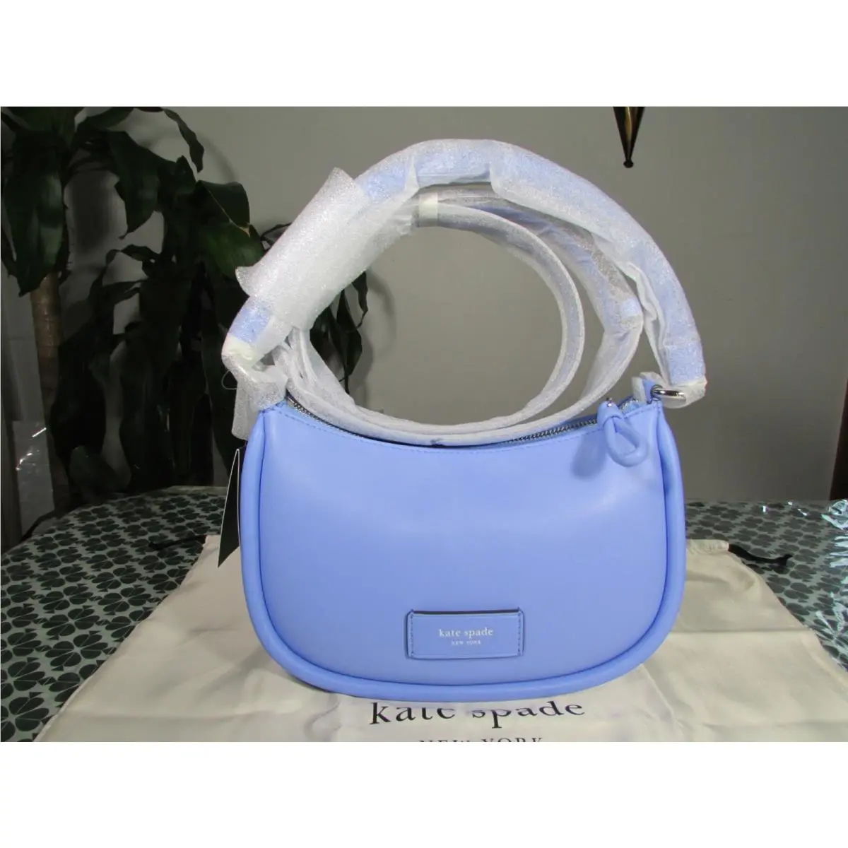 Kate Spade Smooth Leather Loop Shoulder Bag KH055 Genie Blue