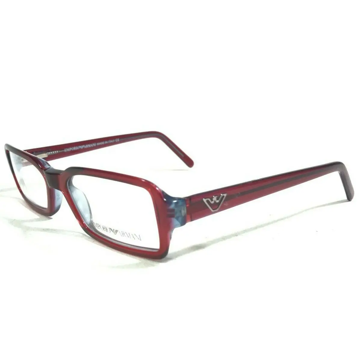 Emporio Armani Eyeglasses Frames 656 599 Clear Red Blue Rectangular 50-16-135