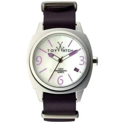 Toywatch Icon White Mother OF Pearl Purple Leather 43mm Unisex Watch IC01PR by ToyWatch