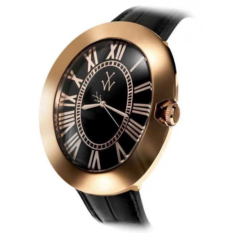 Toywatch Buuble Monnalisa BB02BKP Black Pink Rose Gold Womens Leather Watch by ToyWatch