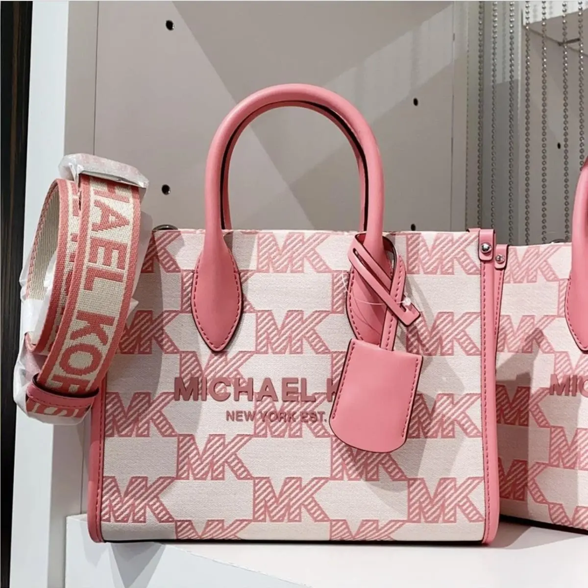 Michael Kors Mirella Small Shopper Top Zip Xbody Bag