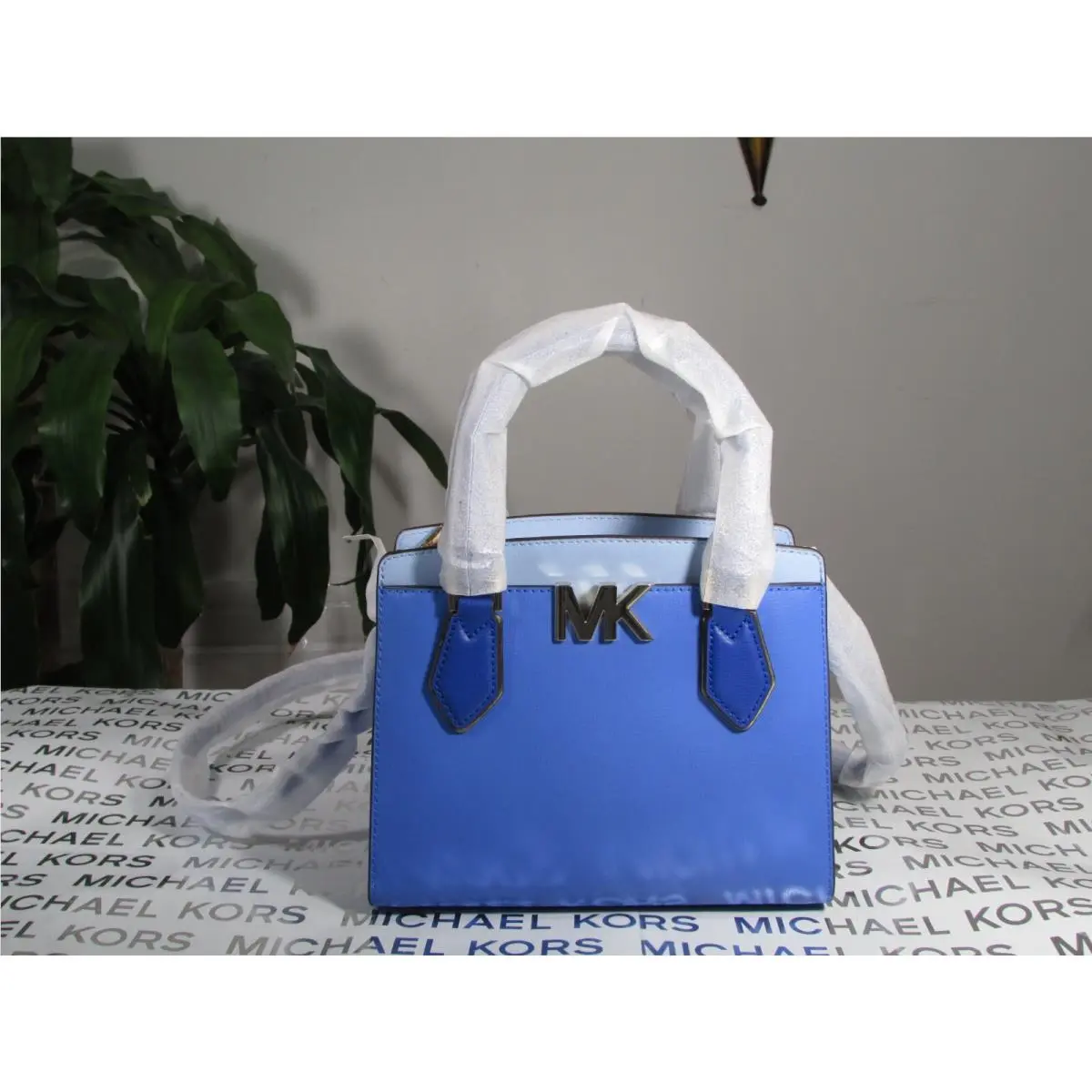 Michael Kors Leather Mott Medium Satchel Messenger Crossbody Bag