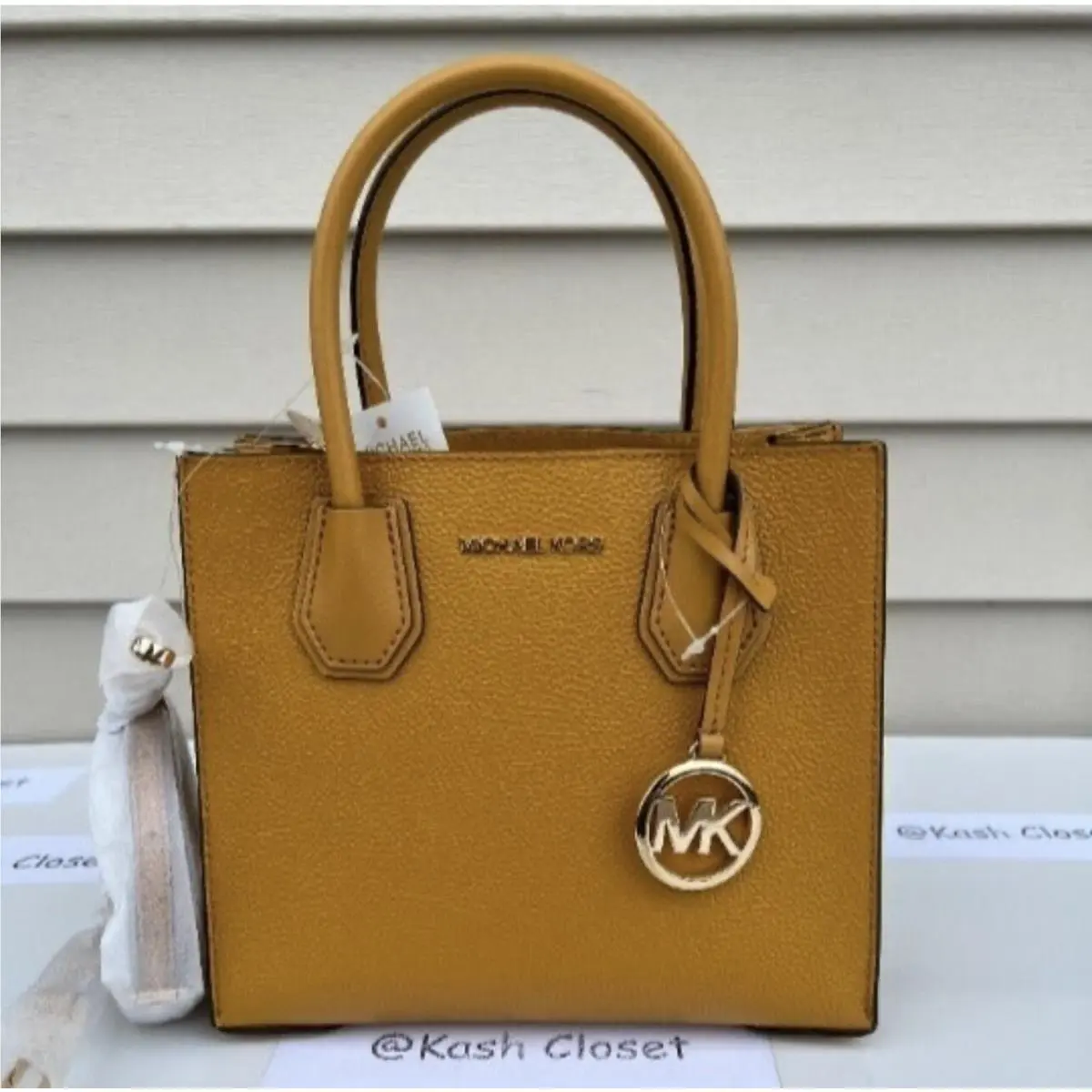 Mercer Messenger Bag Medium Crossbody Purse Marigold by Michael Kors