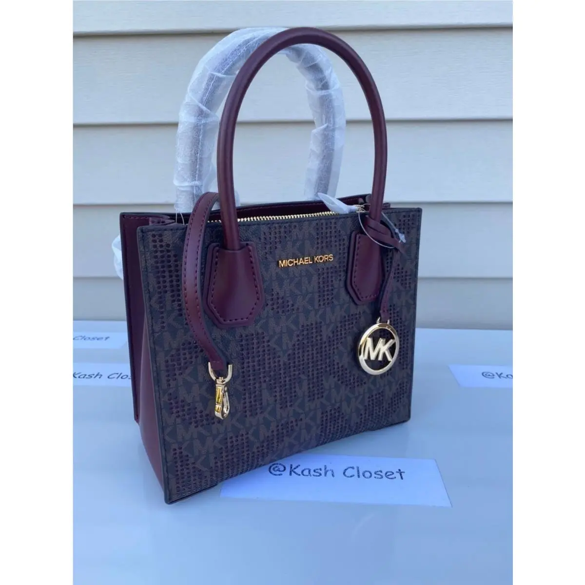 Mercer Messenger Bag Medium Crossbody Purse Merlot by Michael Kors