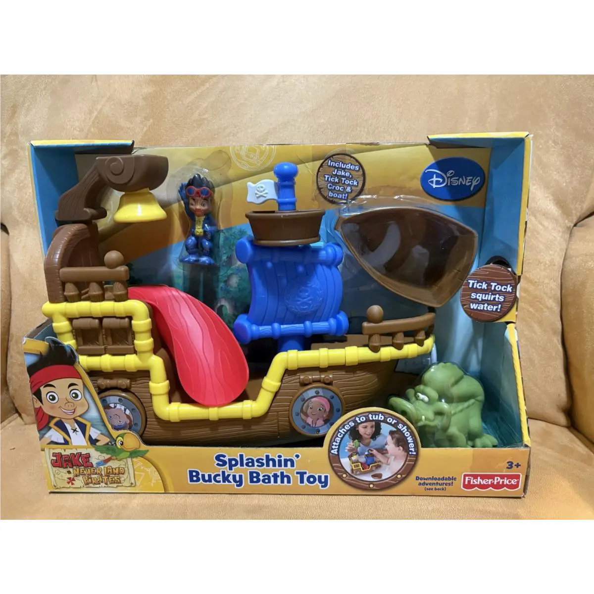 Fisher Price Disney Jake The Neverland Pirates Splashin Bucky Bathtub Toy