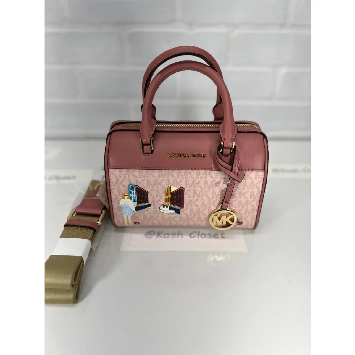 Duffle Crossbody Bag XS Jet Set Girls Travel Handbag DK Powderblush by Michael Kors