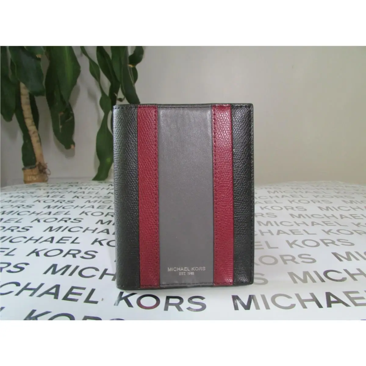Leather Warren Passport Black or Navy Black by Michael Kors