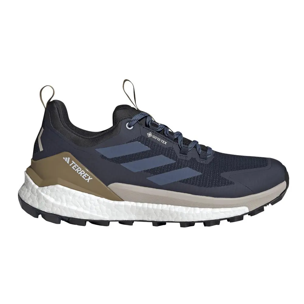 Adidas Terrex Free Hiker 2.0 Low Goretex Hiking Mens Black Blue Sneakers Athle