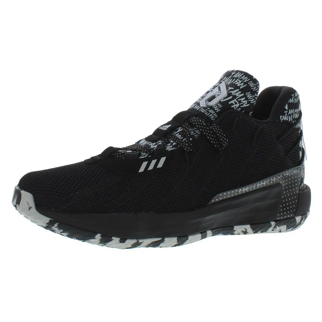 Adidas Dame 7 Mens Shoes - Core Black/Silver Metallic/Core Black, Full: Core Black/Silver Metallic/Core Black