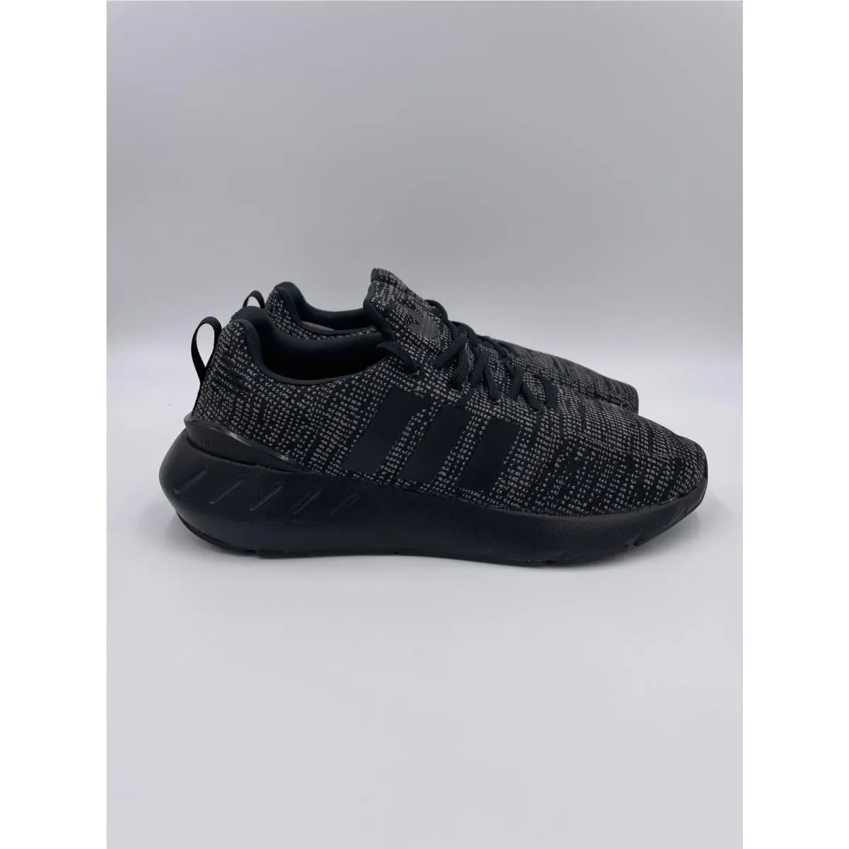 Adidas Swift Run 22 Core Black Grey Knit Running Sneakers Womens GW8166