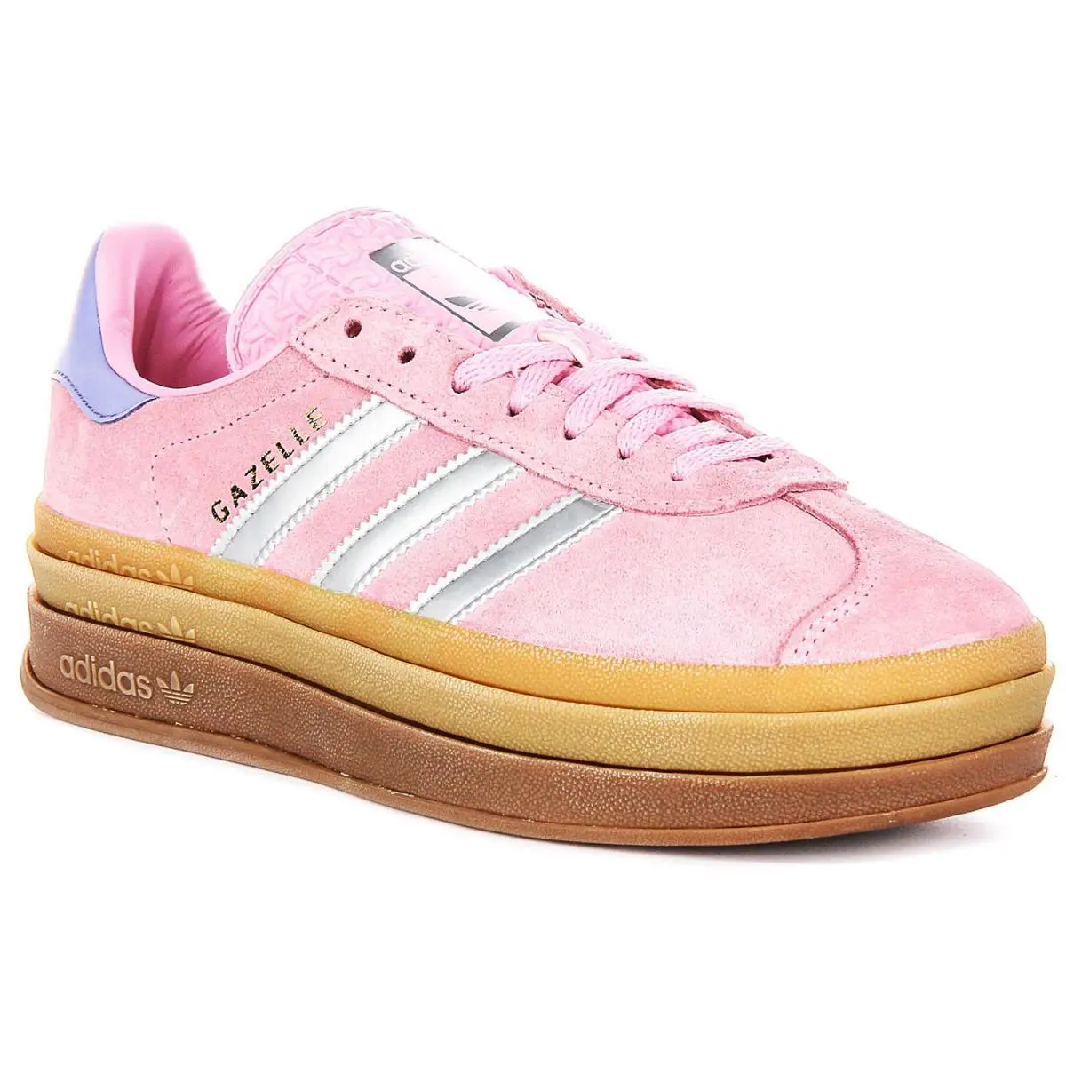 Adidas Gazelle Bold 3 Layer Gum Sole Youths Girls Trainer Pink Purple US 3 - 6 - PINK PURPLE
