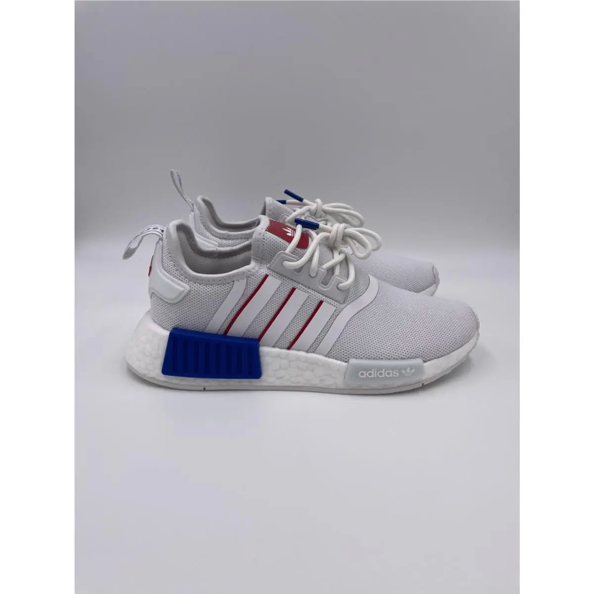 Adidas Nmd R1 Cloud White Red Knit Mesh Sneakers Womens HQ9991