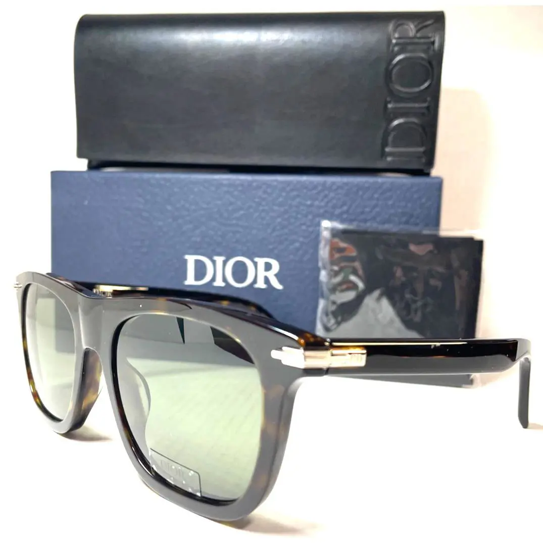 Christian blacksuit S1 3I 20C0 Havana W/green Mineral Lens Sunglasses 53-19 by Dior
