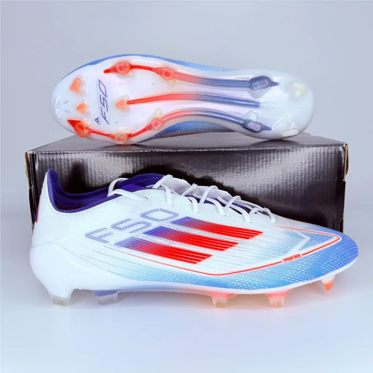 Adidas F50 Elite FG White Red Blue Soccer Cleats Men`s 13 IF8188