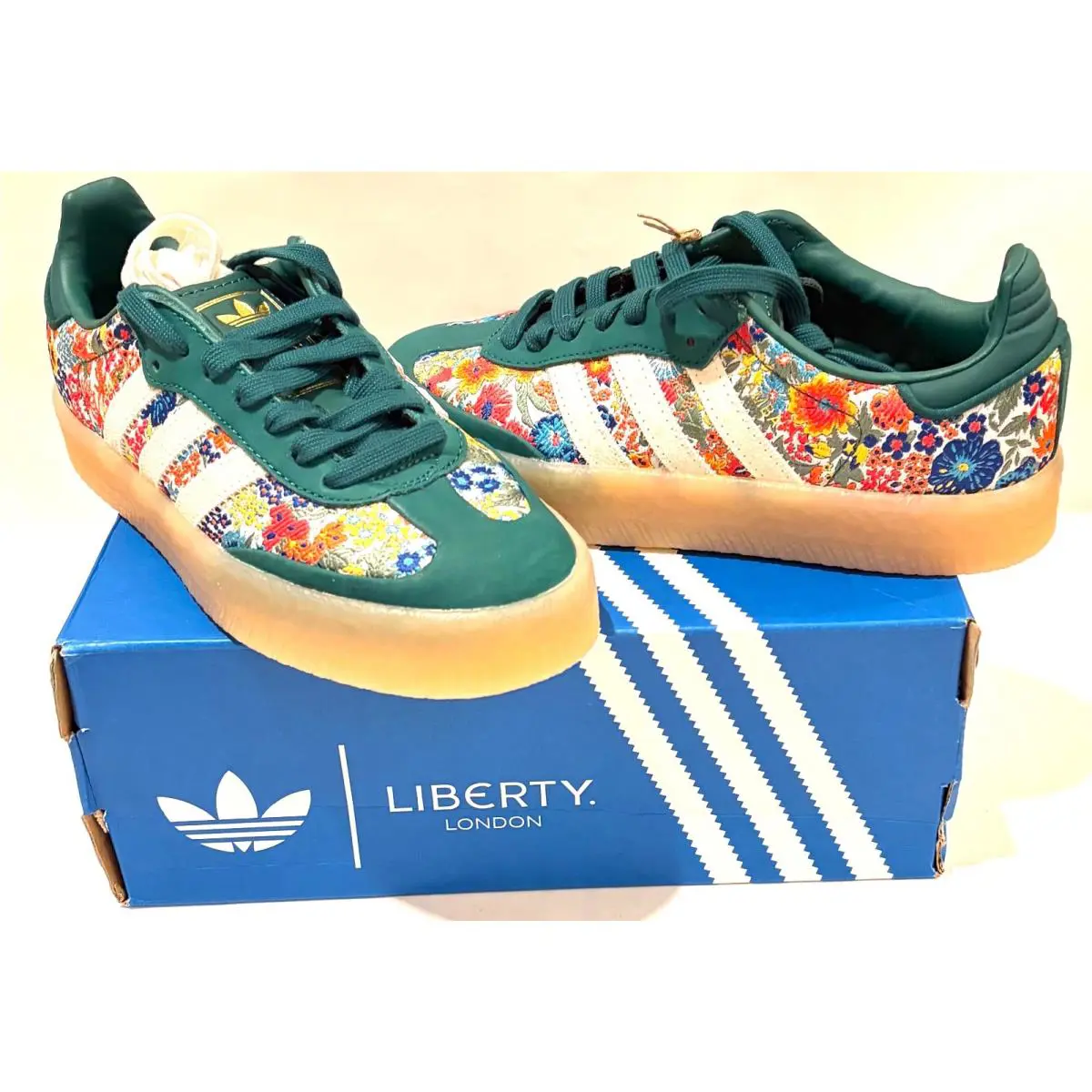 Adidas x Liberty London Sambae Samba JH7289 Collegiate Green Floral Sneakers 5