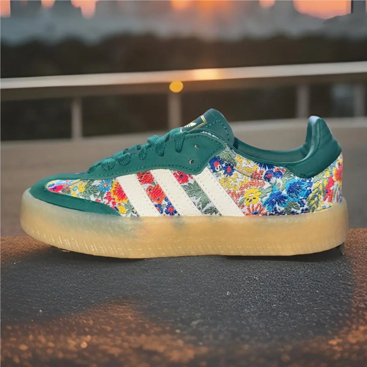 Women`s Size 5 Adidas X Liberty London Sambae Floral Embroidery JH7289