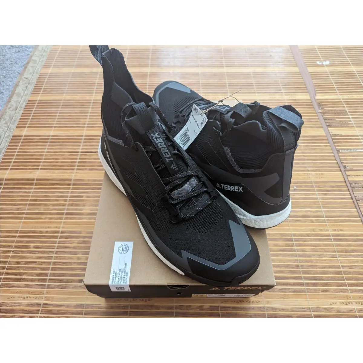 Adidas Terrex Free Hiker 2 Shoes - Core Black/ Carbon GZ0680 Mens Size 14