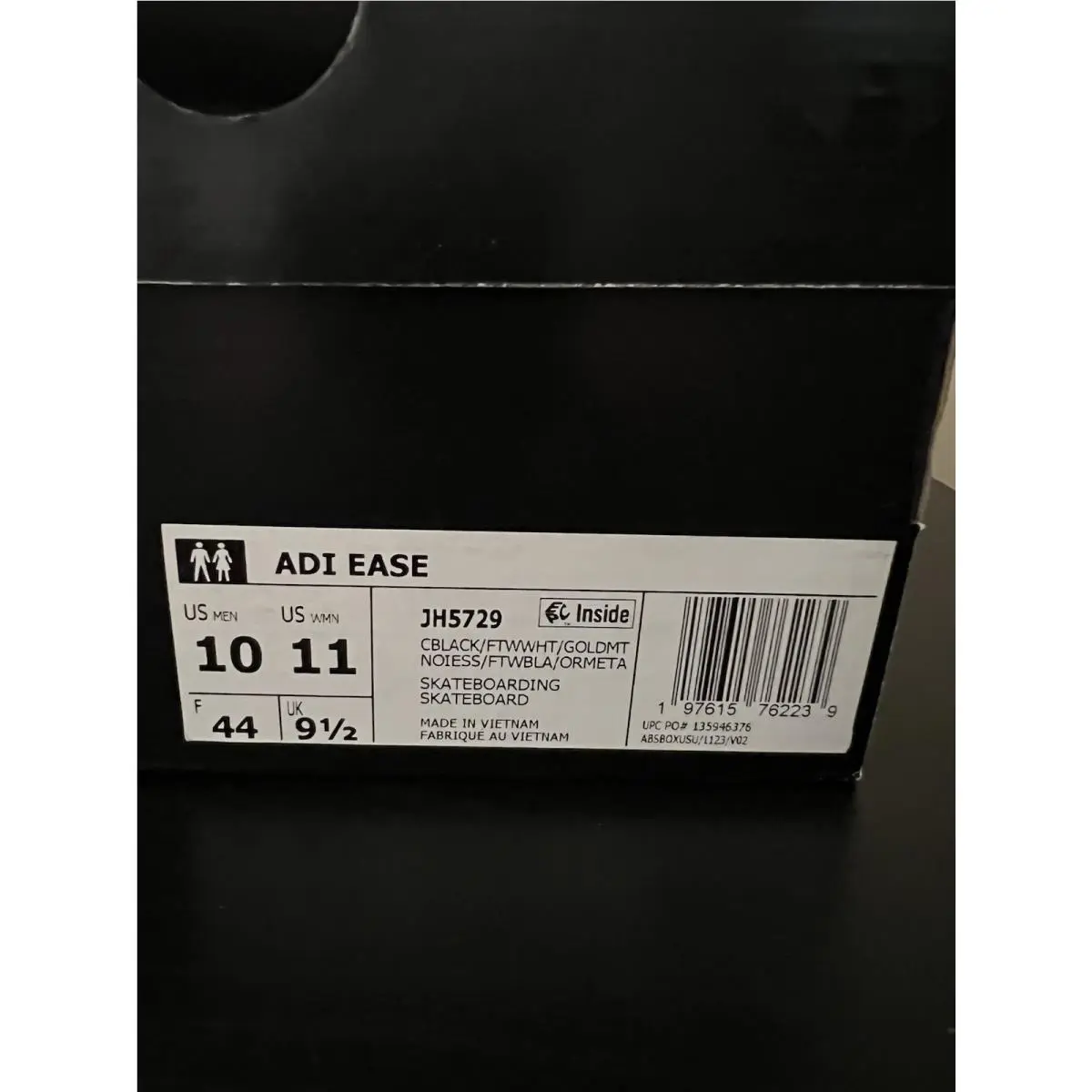 Adidas shoes - adidas adiease - adiease - JH5729 - Core Black/White/Gold Metallic 8