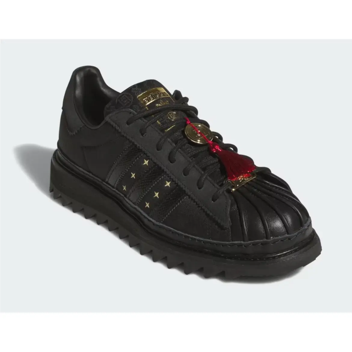 Superstar X Clot By Edison Chen Cny Men`s Sneakers 9.5M Black JR5114 -new by Adidas