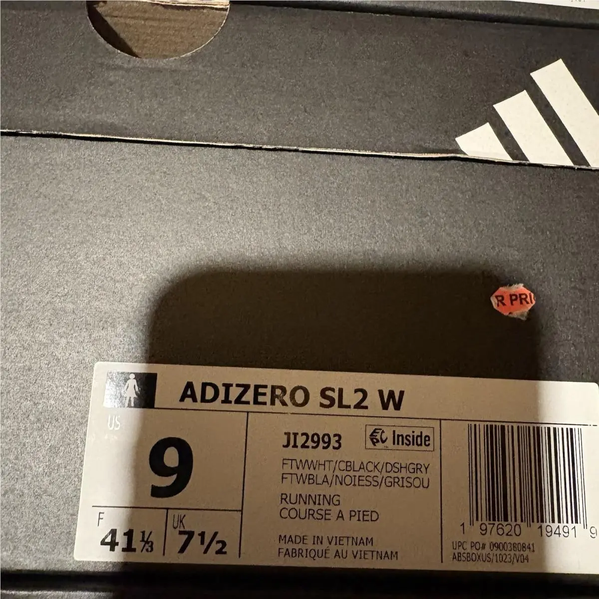 Adidas shoes - adidas Adizero SL - Adizero - JI2993 - CLOUD WHITE/CORE BLACK/DSHGRY 6
