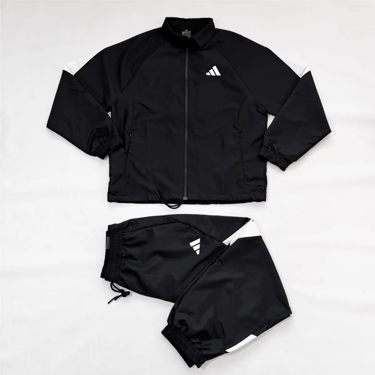 Men`s Adidas Stadium Black Tracksuit Training Set Jacket Joggers Small