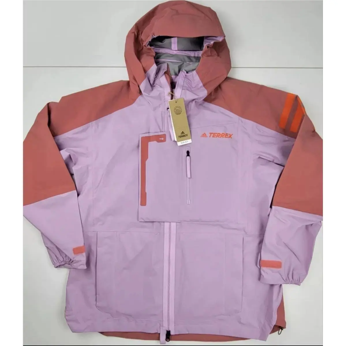 Adidas Terrex Xploric Rain Rdy Hiking Jacket Bliss Lilac HH9272 Women Size XL