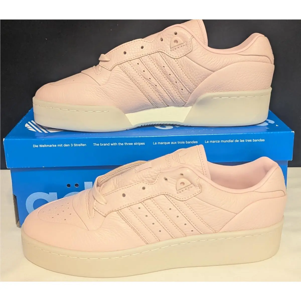Adidas Rivalry Lux Low Sandy Pink Ivory Sneakers Mens 10/Women`s 11.5 IF7183