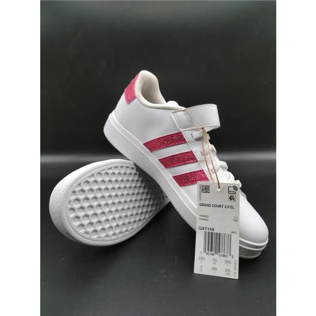 Adidas shoes - LKK27 - LKK27 - Ftwr White/Team Real Magenta/Ftwr White (Elastic) (UPC: 195740578633) 3