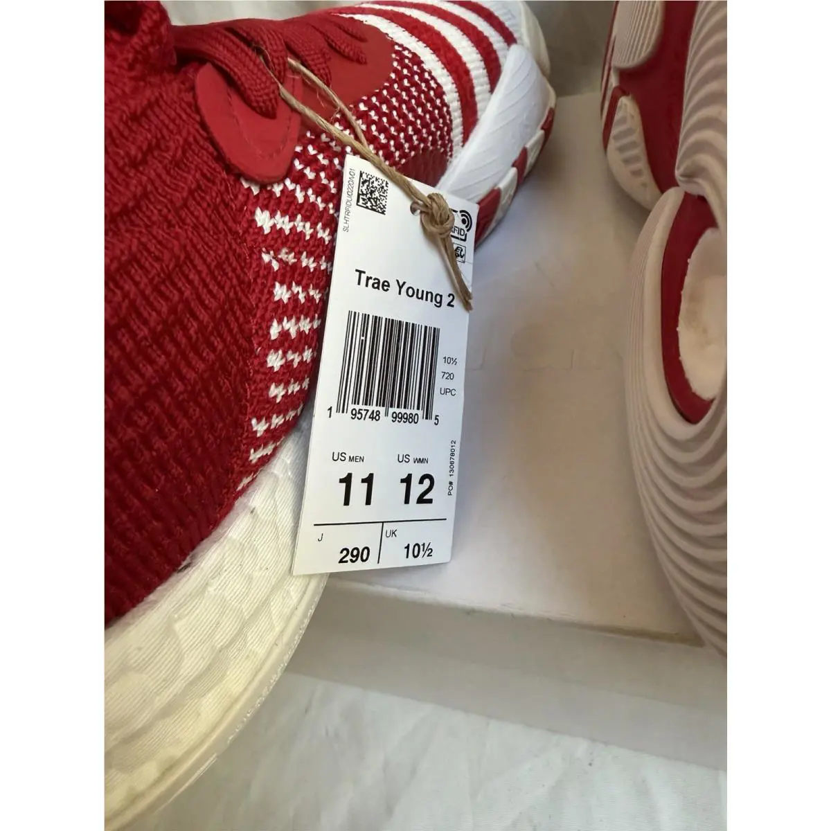 Adidas shoes - adidas Trae Young 2 - Trae Young - H03845 - Red And White (UPC: 195748999775) 4