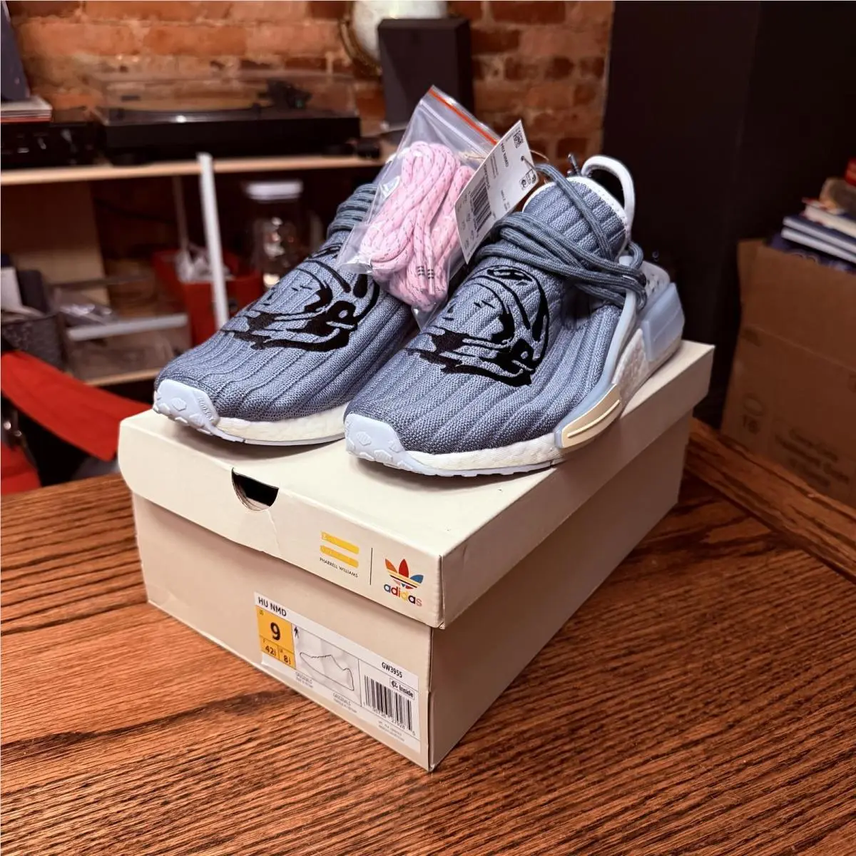 Adidas Pharrell Williams HU Nmd x Bbc Men`s Sneakers Size 9
