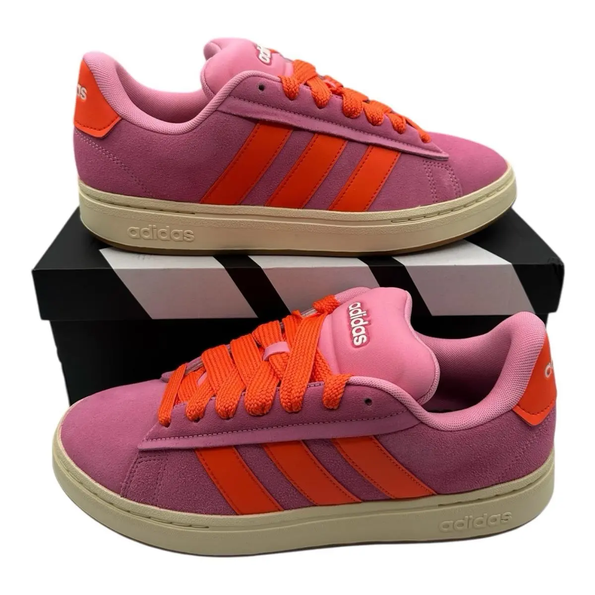 Adidas Grand Court Alpha 00s Shoes Womens Sz 10.5 Pink Casual Sneakers JQ3001 - Pink