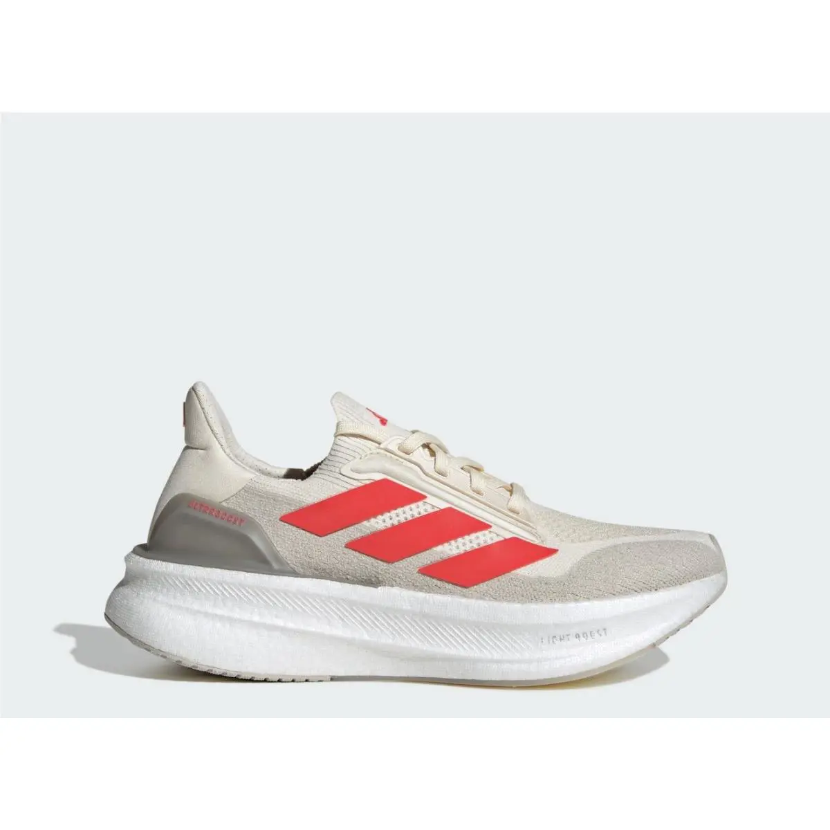 Adidas Women Ultraboost 5X Shoes Wonder White/lucid Red/putty Beige -size 7