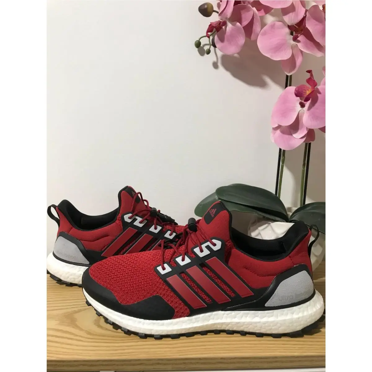 Adidas Ultraboost 1.0 Atr Tepor Running Shoes Men`s Size 10.5 Black/red/white
