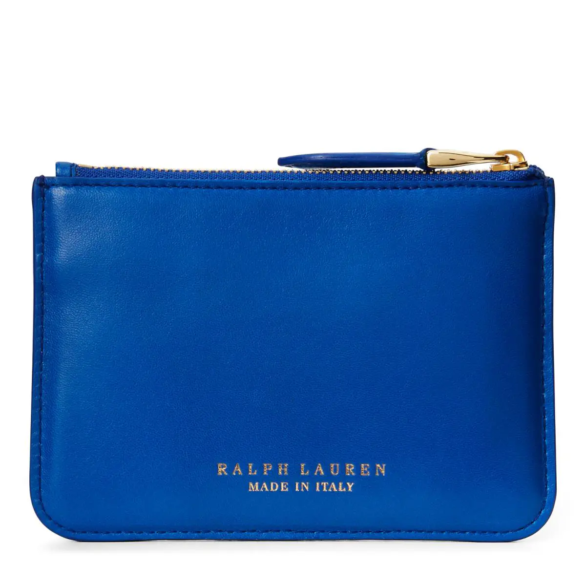 Purple Label Collection Nappa Leather Mini Zip Pouch Clutch by Ralph Lauren