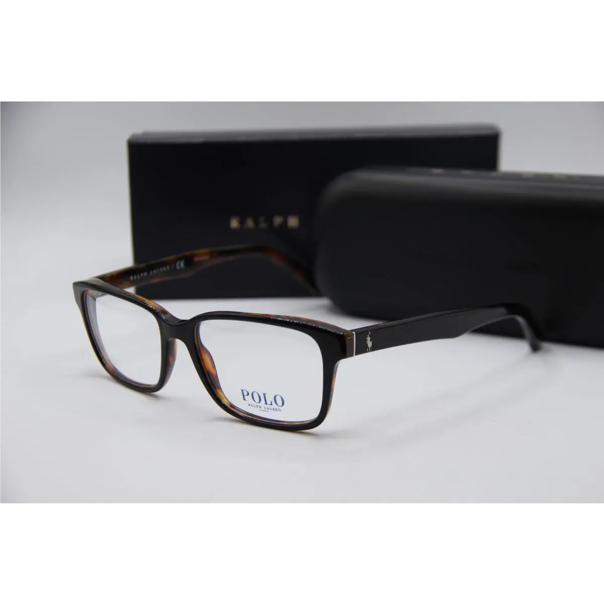 Ralph Lauren RL 2141 5260 Black Tortoise Eyeglasses W/case 55-17