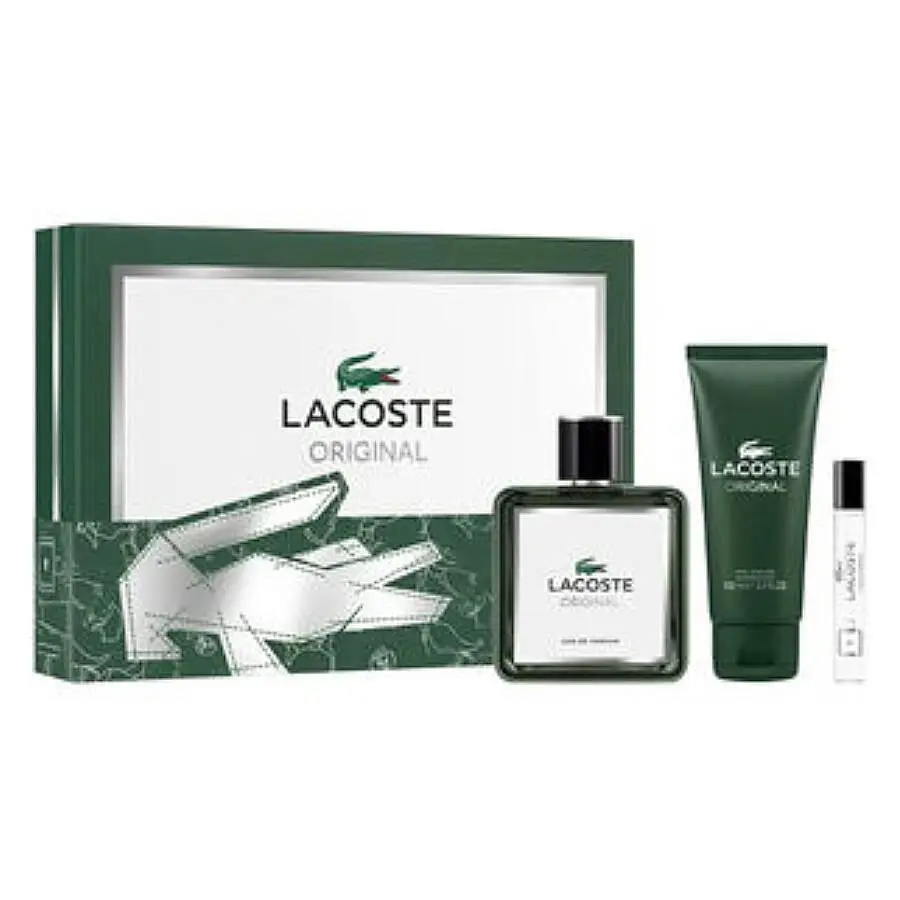 Lacoste Eau De Toilette 3 Pc Set 3.3 Oz Edps 3.3 SG 0.25 Edp Box