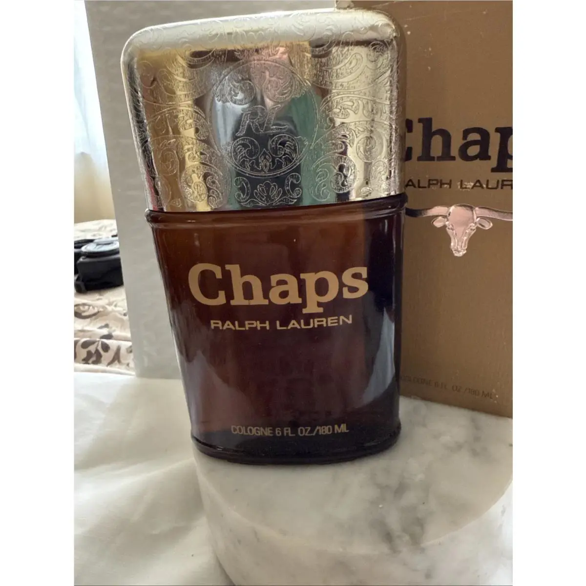 Vintage Chaps Ralph Lauren Cologne Splash Glass Bottle 6 oz / 180 ml