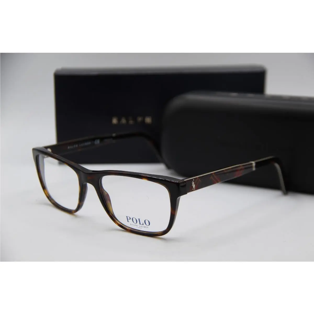 Ralph Lauren RL 2166 5003 Black Tortoise Eyeglasses W/case 56-19