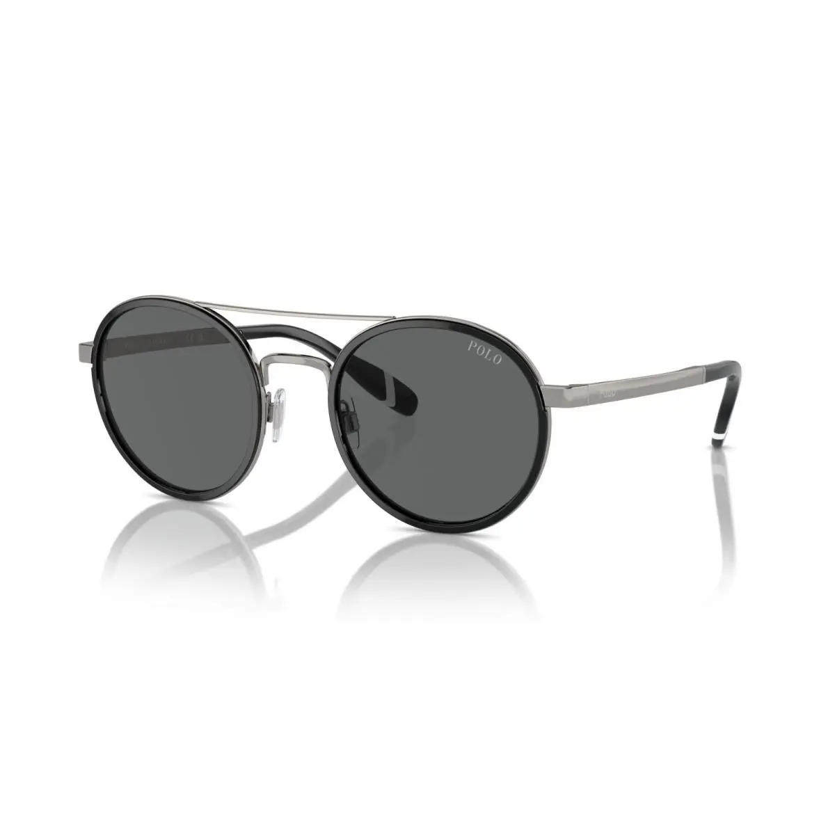 Polo Ralph Lauren PH3150 Sunglasses Black Gun Metal Dark Grey Lens 53-23-145
