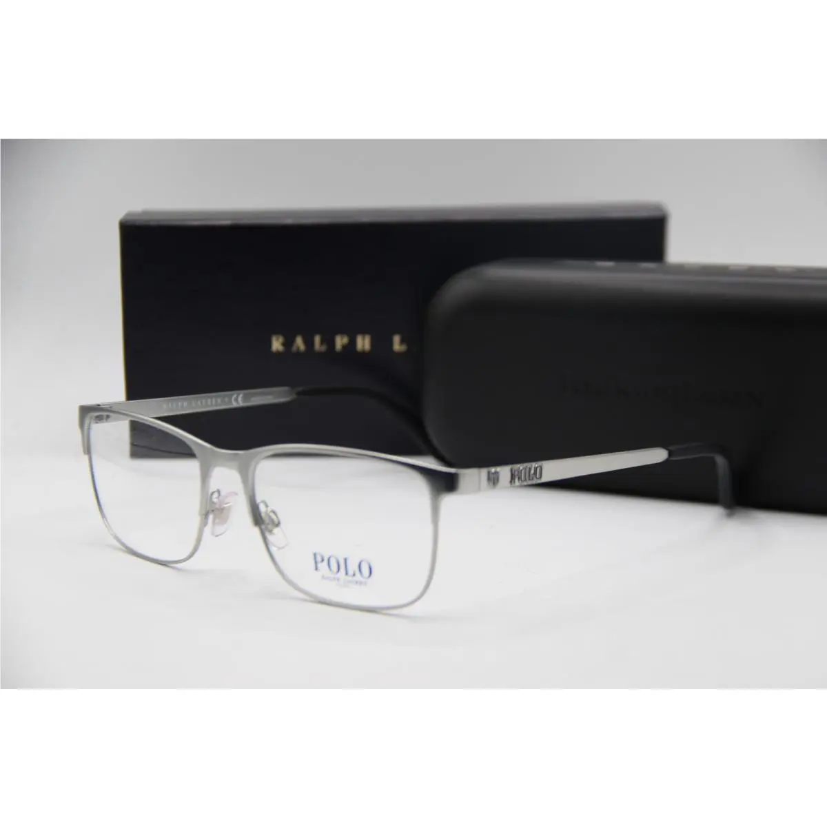 Polo Ralph Lauren PH 1189 9010 Silver Black Eyeglasses Wcase 56-18
