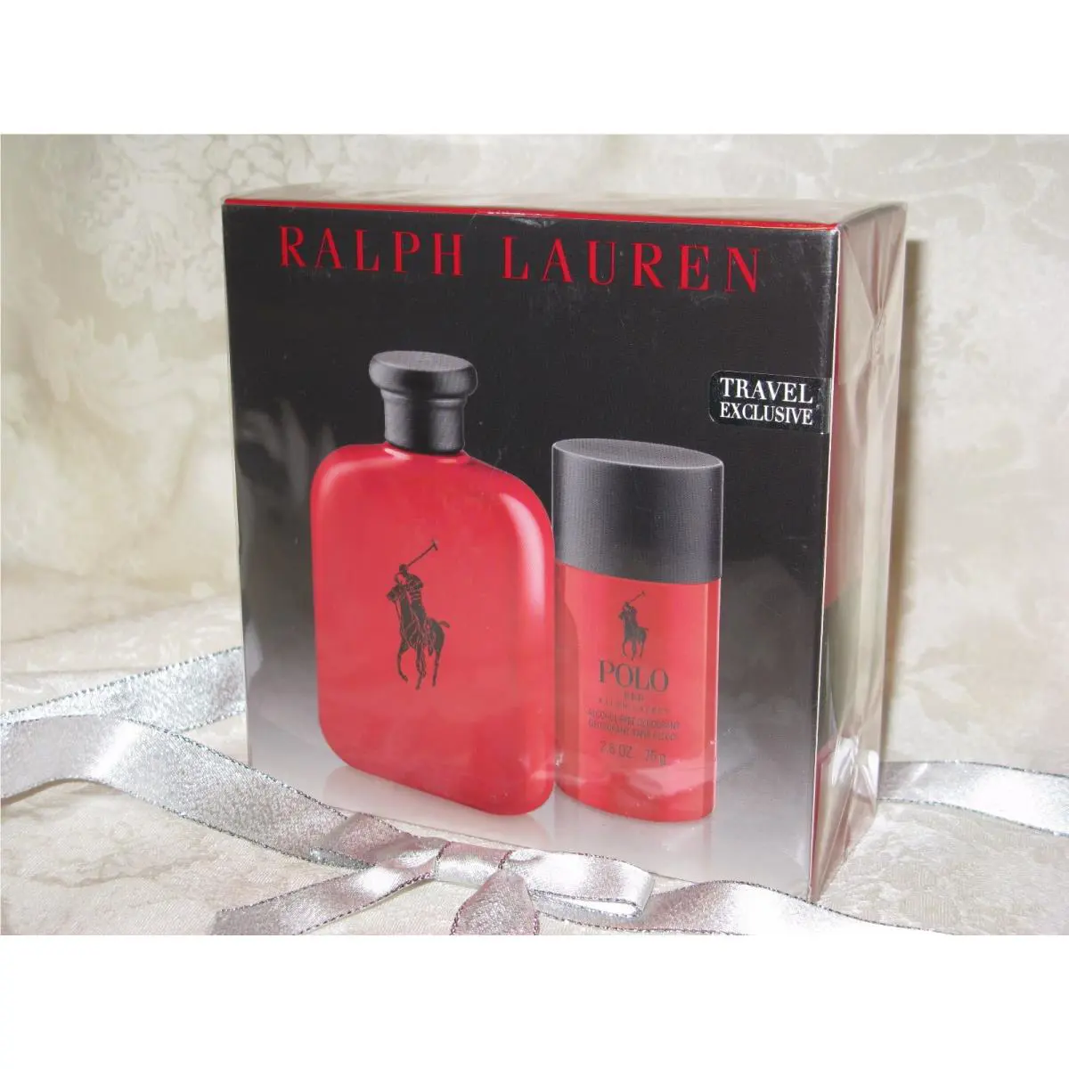 Ralph Lauren Polo `red` Men`s Eau de Toilette Spray and Deodorant. New